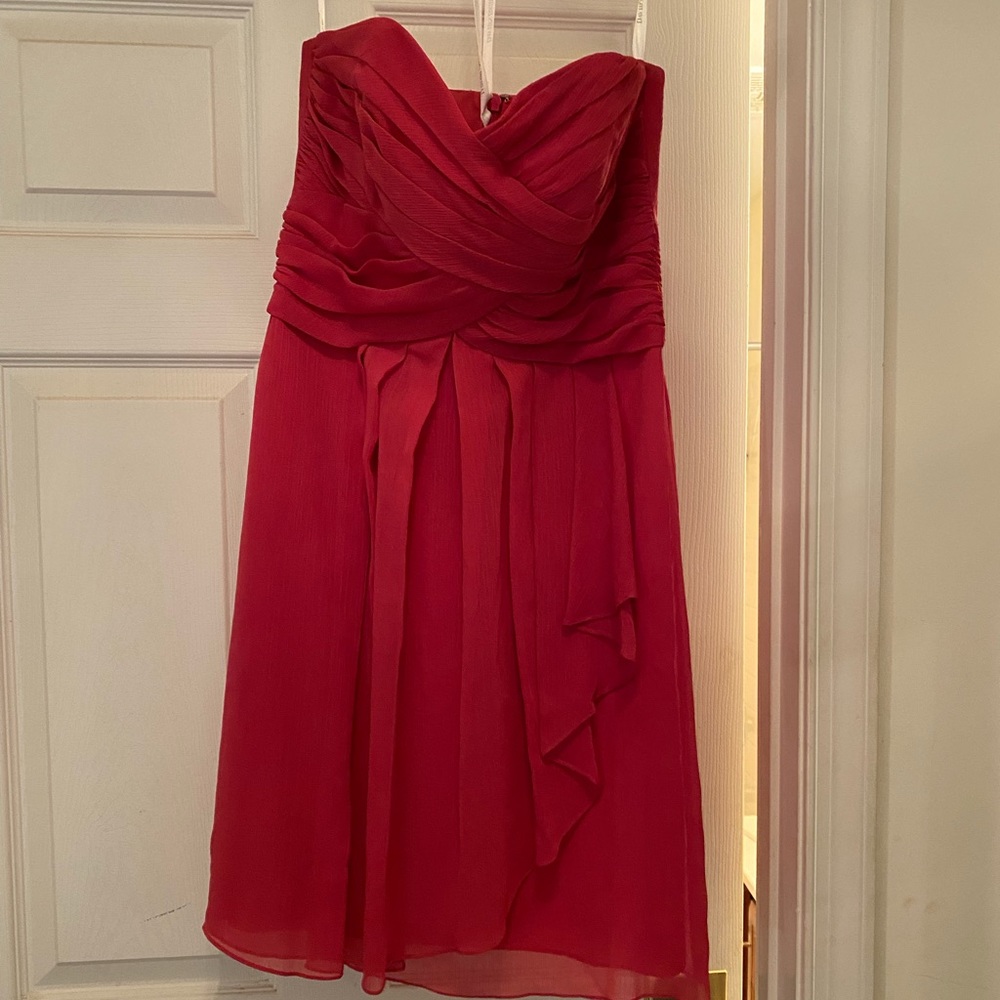 David’s Bridal Size 4 Fuchsia bridesmaid dress